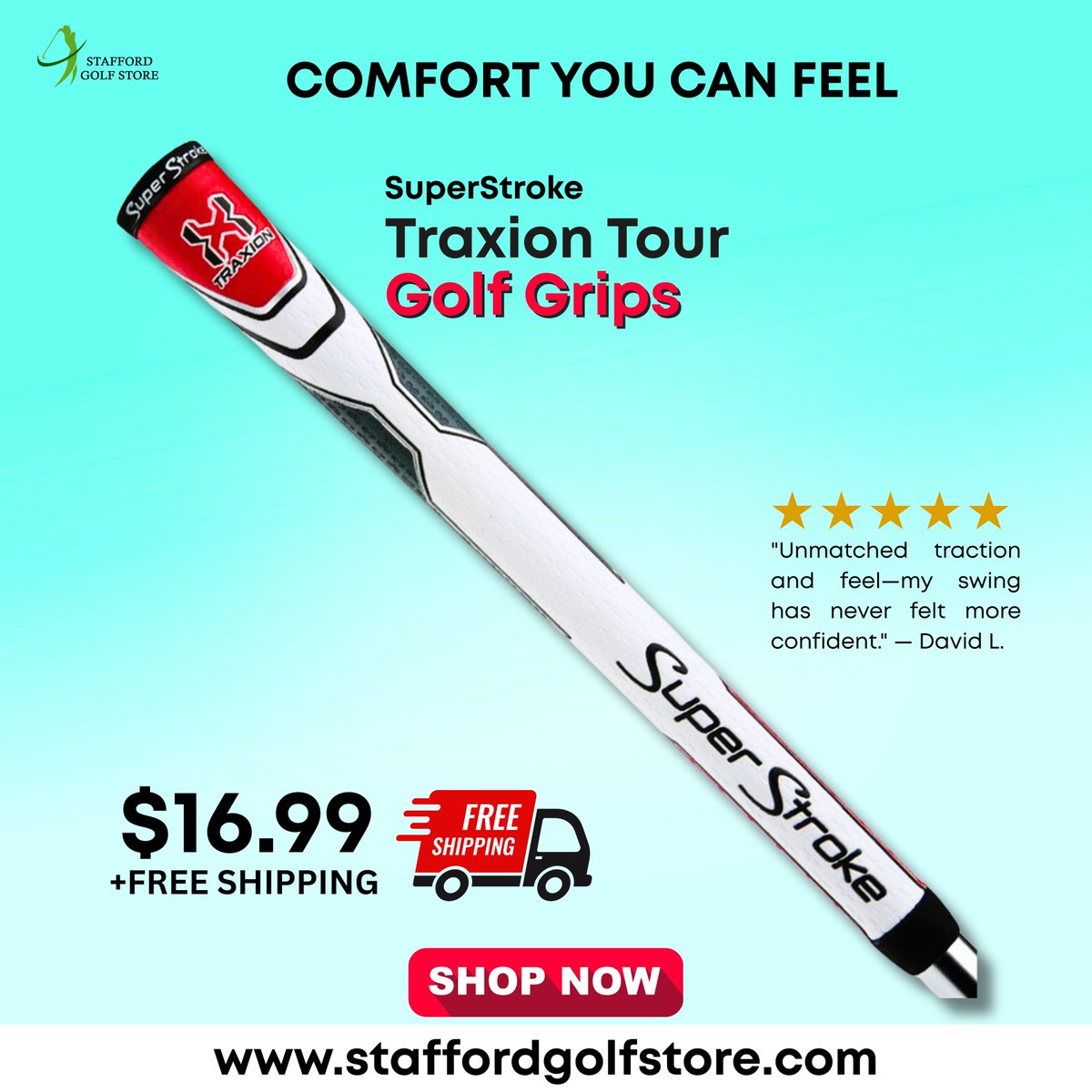 StaffordGolfStr's tweet image. STOP SCROLLING – This grip changes everything.
More control, more feel, more consistency.
Golfers swear by it – you will too.
Only a few left: staffordgolfstore.com/product/super-…
#superstroke #golfgrip #golfgear #staffordgolfstore #golfequipment