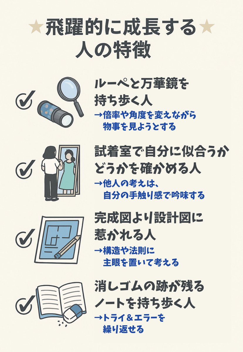 JournalGoa's tweet photo. ⭐️飛躍的に成長する人の特徴です！⭐️ https://t.co/kMHLBqc7qJ