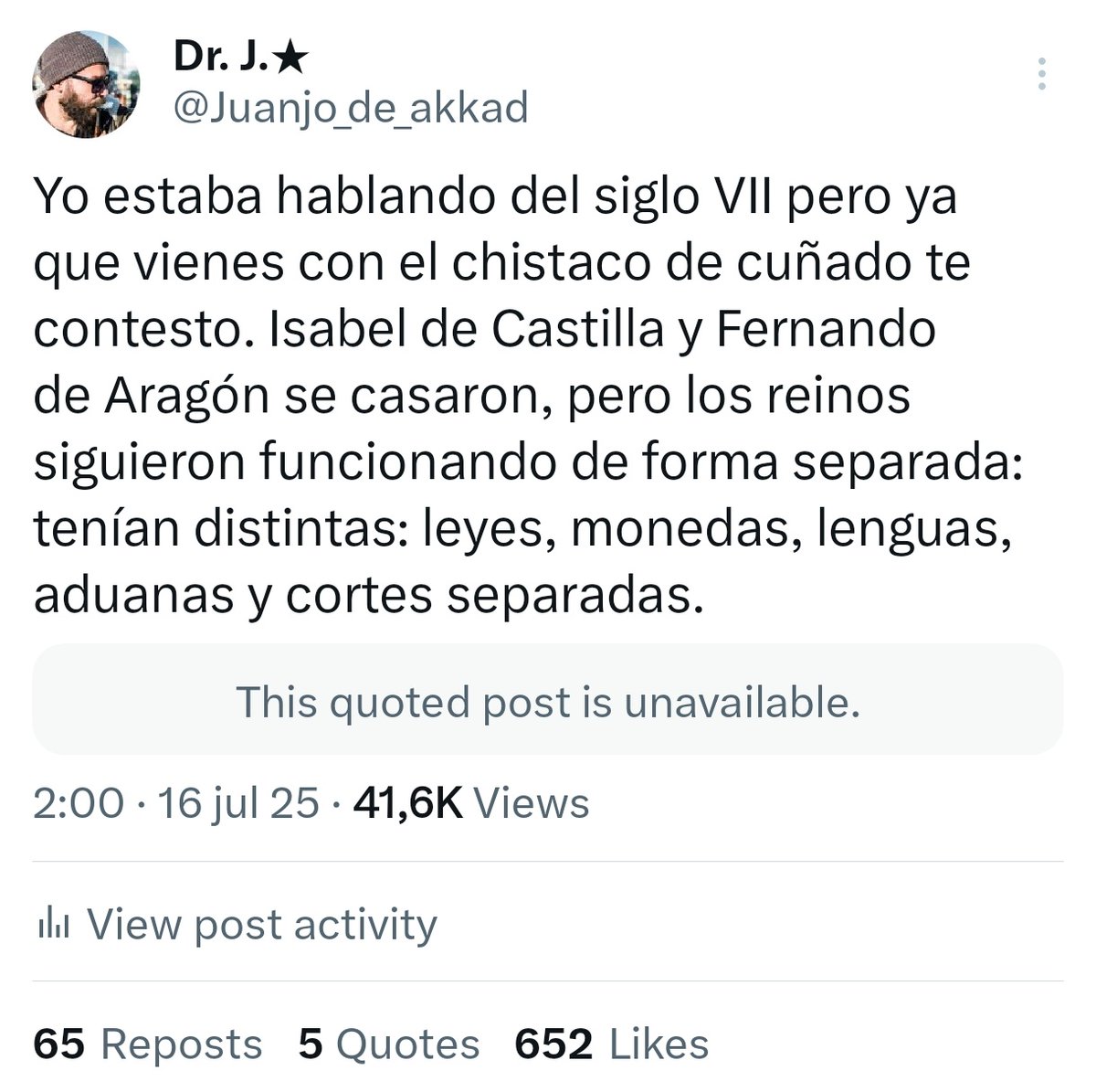 Blas de Lezo ha recogido cable ante el ridículo. Menos mal que este era el de Hacendado y no el que defendió Cartagena de Indias.