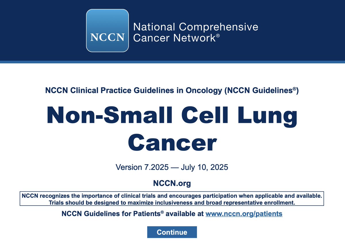 KatsuakiMaehara's tweet image. 🫁 Updated @NCCN guideline in #NSCLC 🫁
🌟 Version 7.2025 — July 10, 2025
#lungcancer
#nsclc
#LCSM
