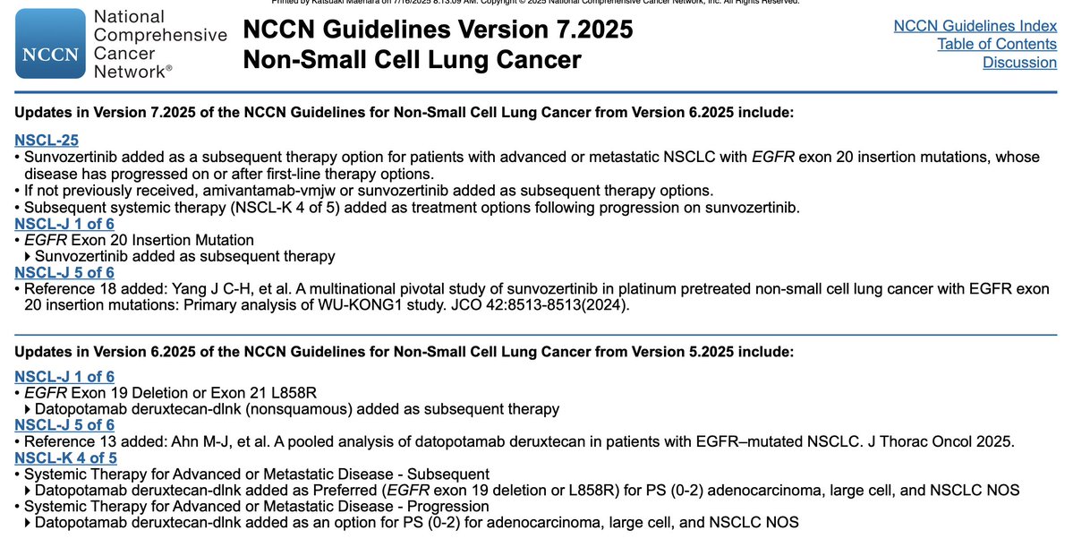 KatsuakiMaehara's tweet image. 🫁 Updated @NCCN guideline in #NSCLC 🫁
🌟 Version 7.2025 — July 10, 2025
#lungcancer
#nsclc
#LCSM