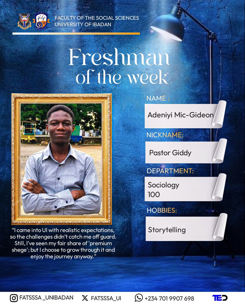 FATSSSA_UI's tweet image. On this week&apos;s Student Spotlight: Meet our standout personalities!