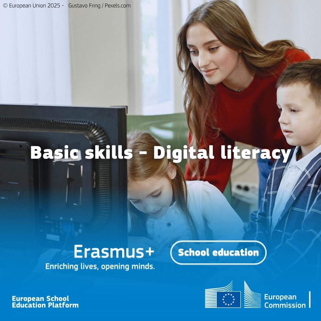 EUErasmusPlus's tweet image. Digital literacy is more important than ever in the digital world we currently live in. 🤖 

Aligned with the #UnionOfSkills and teacher’s 🔑 roles in the process, last month the European School Education Platform explored tools and strategies to boost digital skills for all. 🌐