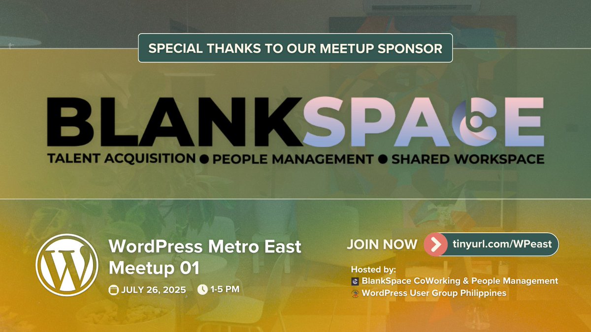 WPUGPH's tweet image. Massive thanks to our fantastic meetup sponsor, @StackableWP!
Your support helps us bring the #WordPress Metro East meetup to life.
Only 10 spots left! Register now 👉 tinyurl.com/WPeast 🗓️ July 26, 1-5 PM