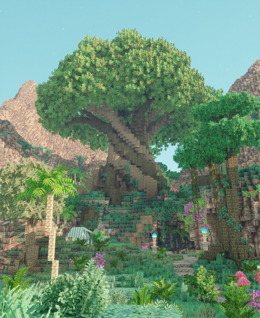 sesese_mc's tweet image. ジャングルのご神木
永樹オルマ・カンバ🌳

#Minecraft #MiniaTuria #ネロと旅人