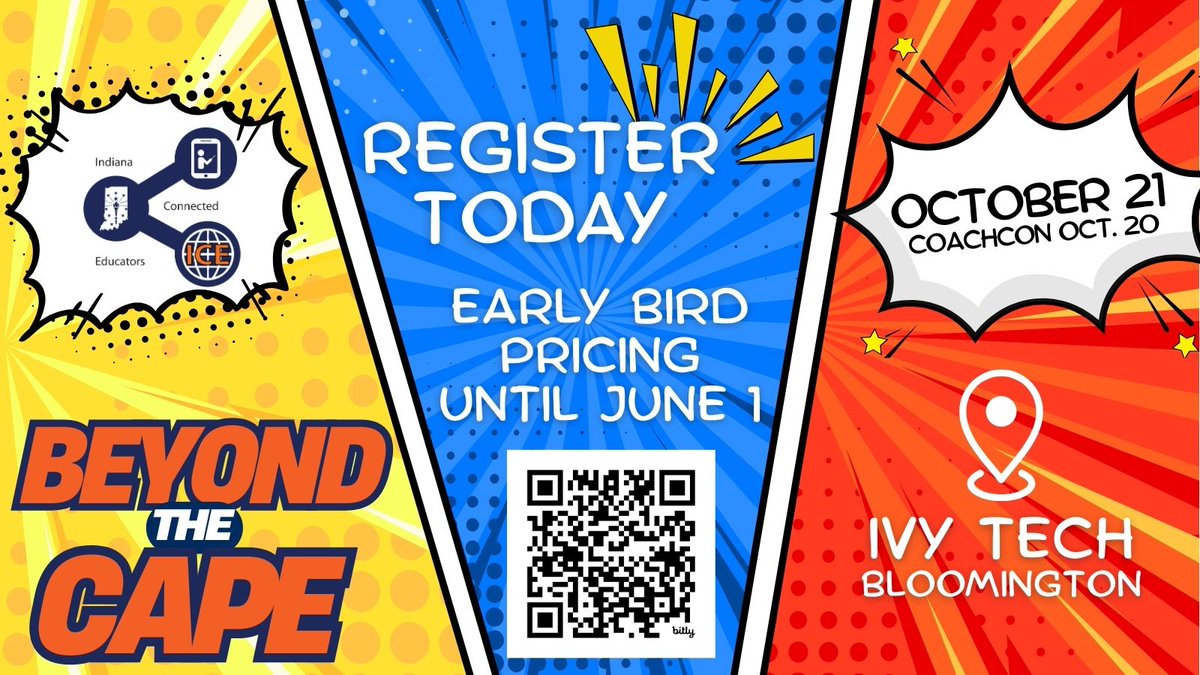 iceindiana's tweet image. Did you attend one of this week's #inelearn Summer of Learning Conferences? Keep the learning going in October at the Indiana Connected Educators Conference. Register today: eventbrite.com/e/indiana-conn…