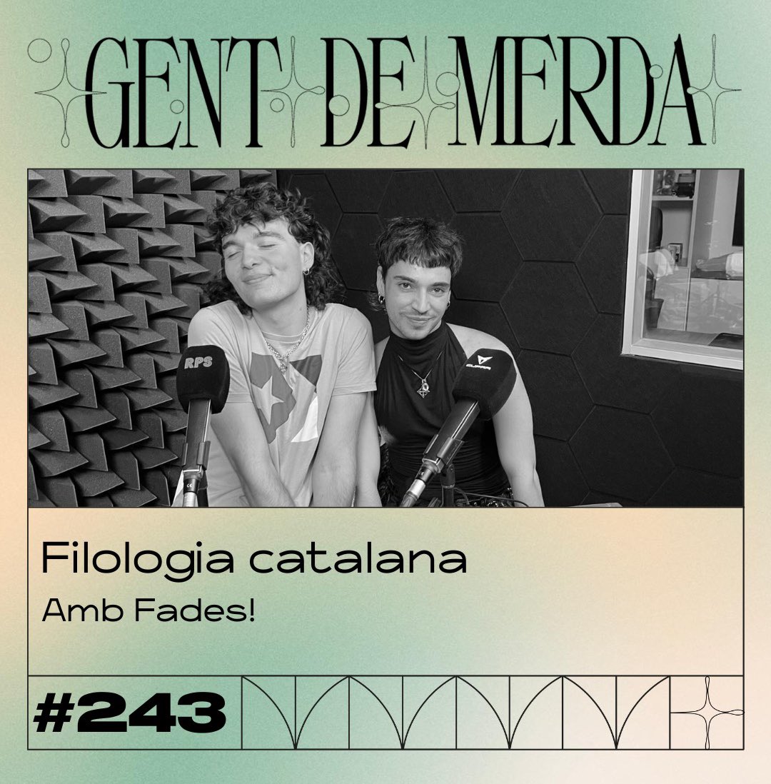 T’entenc, soc catalana!
 
Convidem a <a href="/fadesfadesfades/">FADES</a> per parlar de la seva experiència com a estudiants de filologia catalana. Parlem del seu pas per la universitat, literatura queer, l’article salat i com ha influït tot plegat en la seva música.

🎧 open.spotify.com/episode/2AskJw…