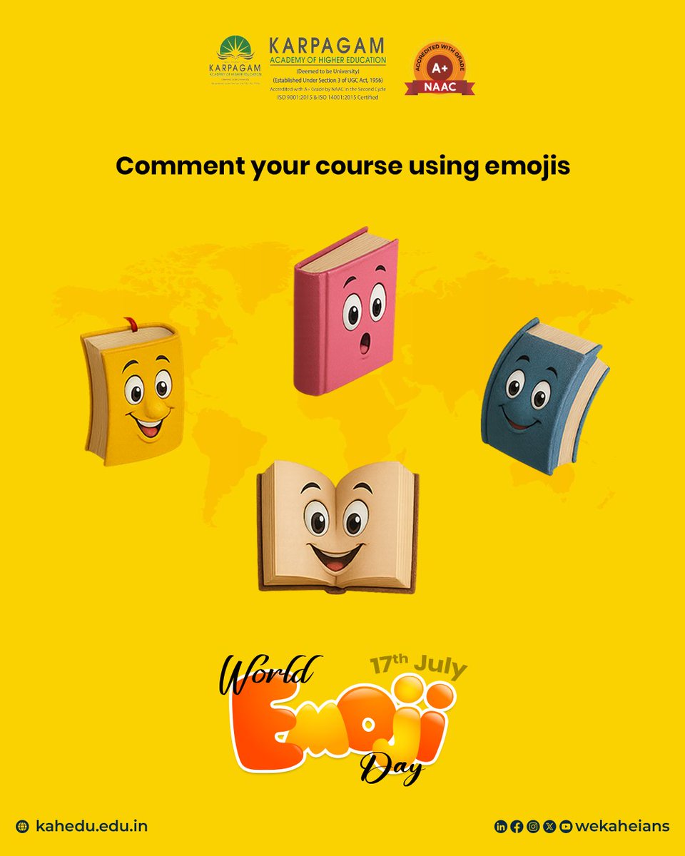wekaheians's tweet image. Every course has its own vibe now it’s your turn to show us yours.
 Whether you&apos;re in engineering or arts, comment your course using only emojis. No words allowed. Let’s see if your friends can crack the code and guess your stream.&quot;

#EmojiChallenge #GuessTheCourse #CourseVibes