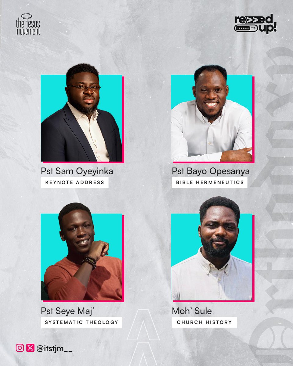 itstjm__'s tweet image. MEET OUR FACULTY! 🤩
At Revved Up! this year, we will be joined by: PSam @DrFeruke, Pastor Seye, Pastor Bayo @mazibayo, Mohammed Sule @Mohsule_, Flo Judah, George Lalaye @ItsUncleGeorgie, and Adaolisa George-Laleye @AdaOlisa_ME, who will be taking us on the amazing courses…
