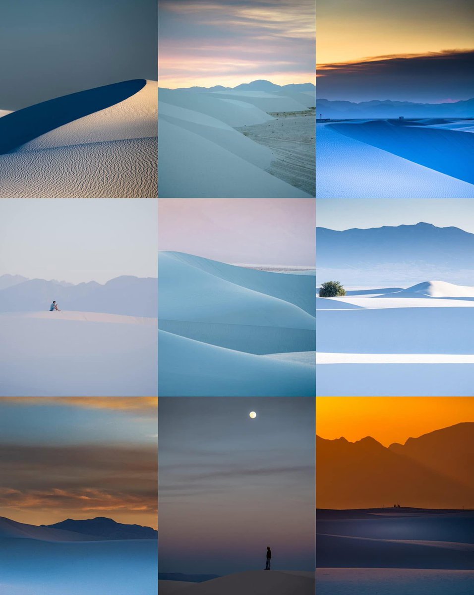 3 years ago, I went to White Sands National Park and took these photographs. 

It was surreal. Truly memorable.