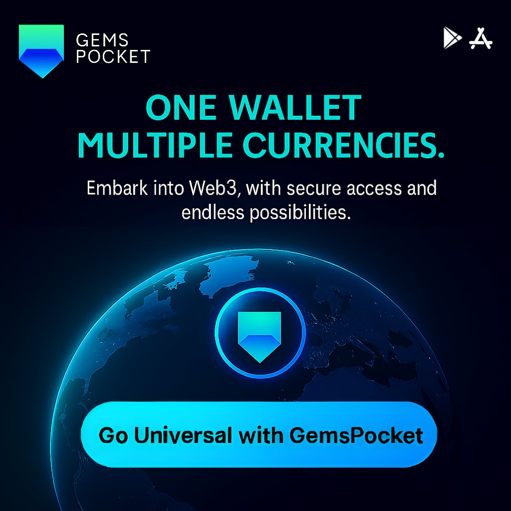 One wallet. Every chain. Zero limits.

Step into the future of Web3 with GemsPocket secure, powerful, and ready for everything.

✨ Multiple currencies
🔐 Private access
🌐 Seamless experience

Go Universal with GemsPocket.