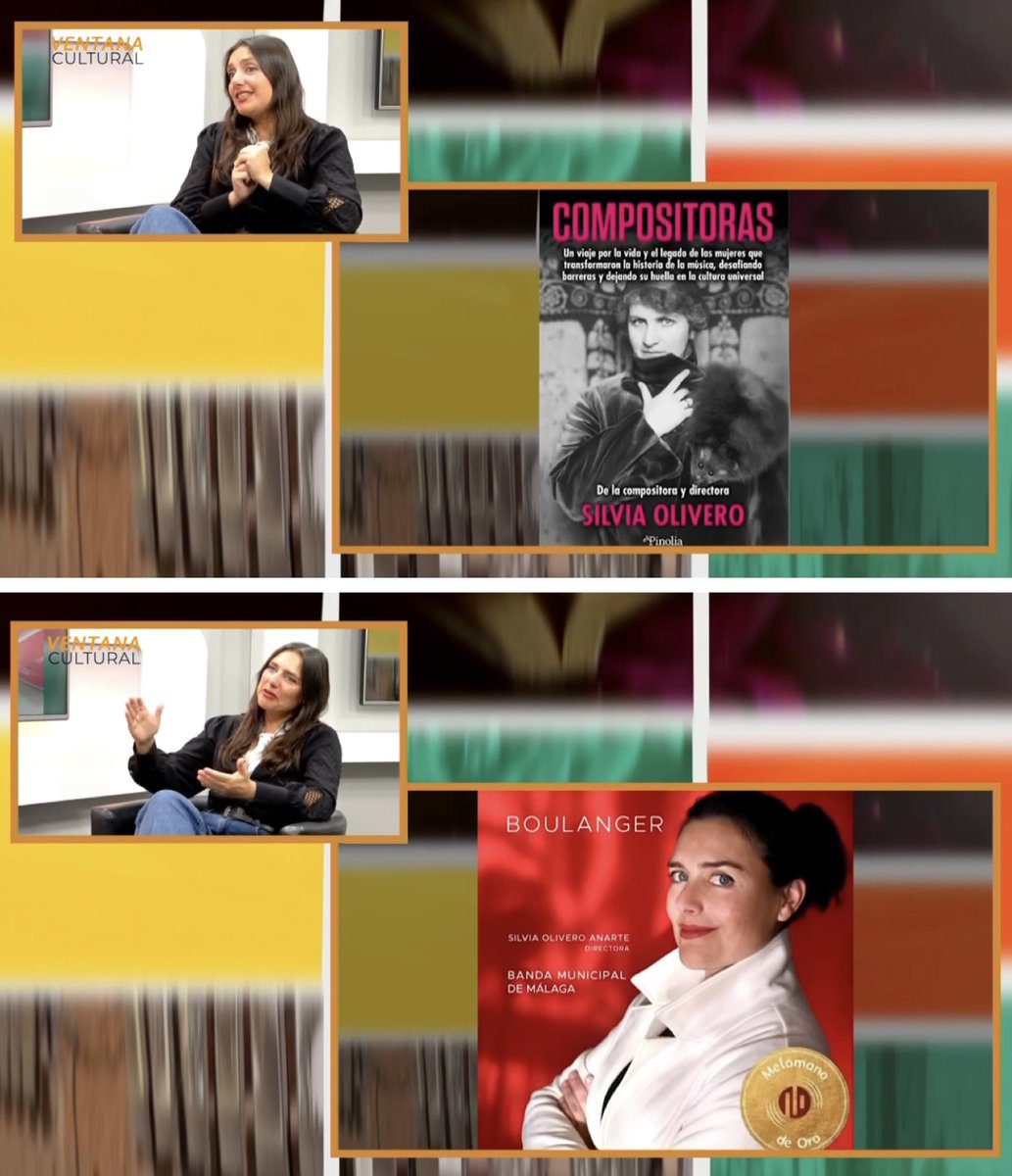 Silvia Olivero (@olivero_conduct) on Twitter photo Conversando sobre mi libro COMPOSITORAS y el CD BOULANGER con Sumaya Chahir en la Ventana Cultural, Torrevisión.
youtu.be/Grt4TI3sFlM?si…
<a href="/pinolialibros/">Pinolia</a> <a href="/diputacionMLG/">Diputación de Málaga</a>
<a href="/culturamalaga/">Área Cultura y Patrimonio Histórico de Málaga</a>
#BandaMunicipaldeMúsicadeMálaga Conversando sobre mi libro COMPOSITORAS y el CD BOULANGER con Sumaya Chahir en la Ventana Cultural, Torrevisión.
youtu.be/Grt4TI3sFlM?si…
<a href="/pinolialibros/">Pinolia</a> <a href="/diputacionMLG/">Diputación de Málaga</a>
<a href="/culturamalaga/">Área Cultura y Patrimonio Histórico de Málaga</a>
#BandaMunicipaldeMúsicadeMálaga