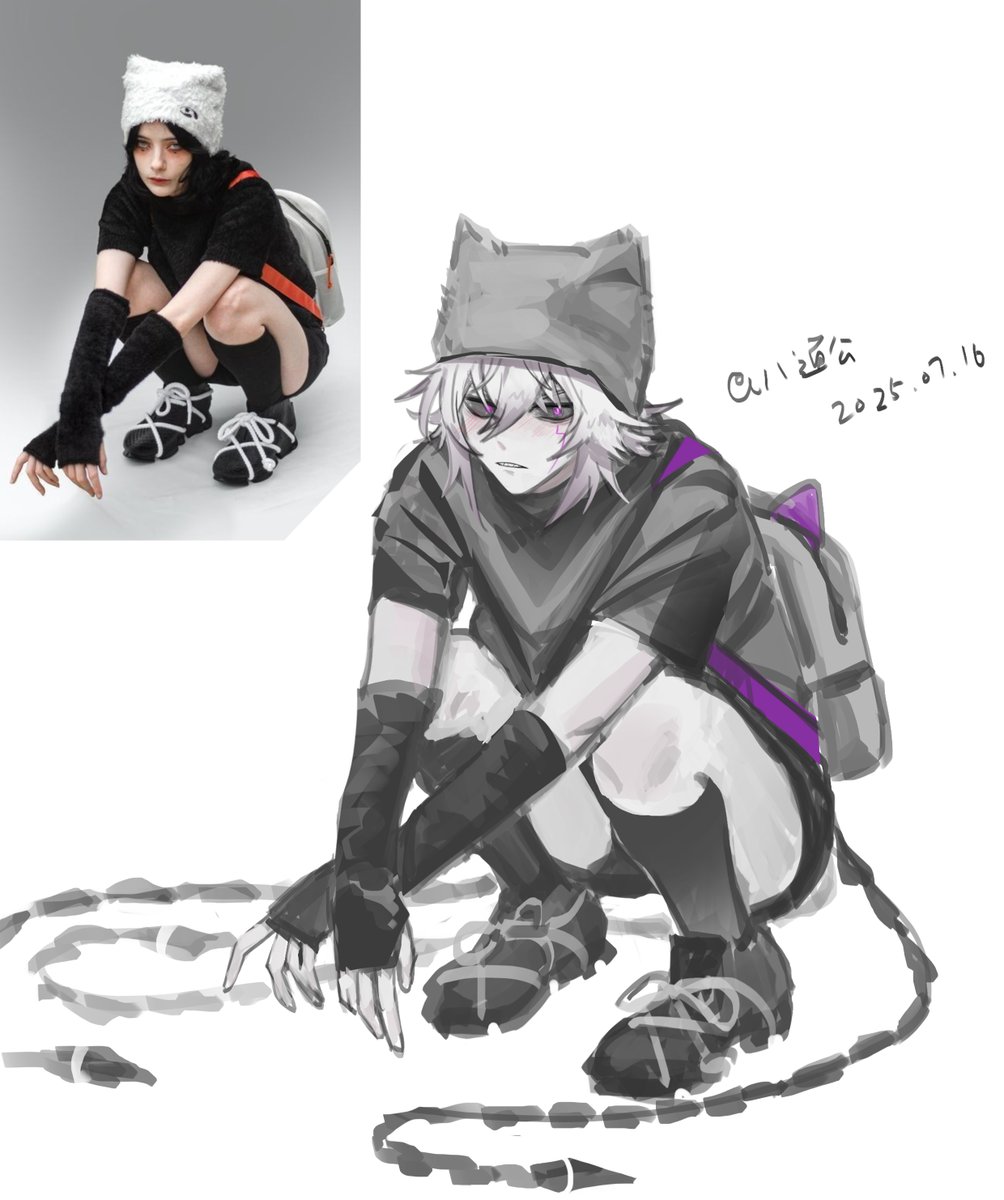 这周速写新主题（虽然和主题完全无关）
这周打算私货都画二转，于是画了de（第一次画孩子正脸233））于是改为每天都发嘿嘿嘿嘿【大图正在缓慢画中】