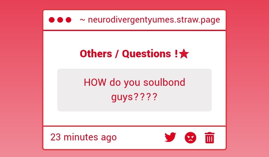 neurodivyume's tweet image. Question ✧

&quot; HOW do you soulbond guys???? &quot;