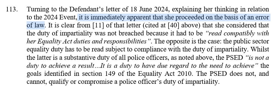 Wings Over Scotland (@wingsscotland) on Twitter photo The Chief Constable of <a href="/northumbriapol/">Northumbria Police</a> "proceeded on the basis of an error of law". That's, y'know, pretty bad. The Chief Constable of <a href="/northumbriapol/">Northumbria Police</a> "proceeded on the basis of an error of law". That's, y'know, pretty bad.