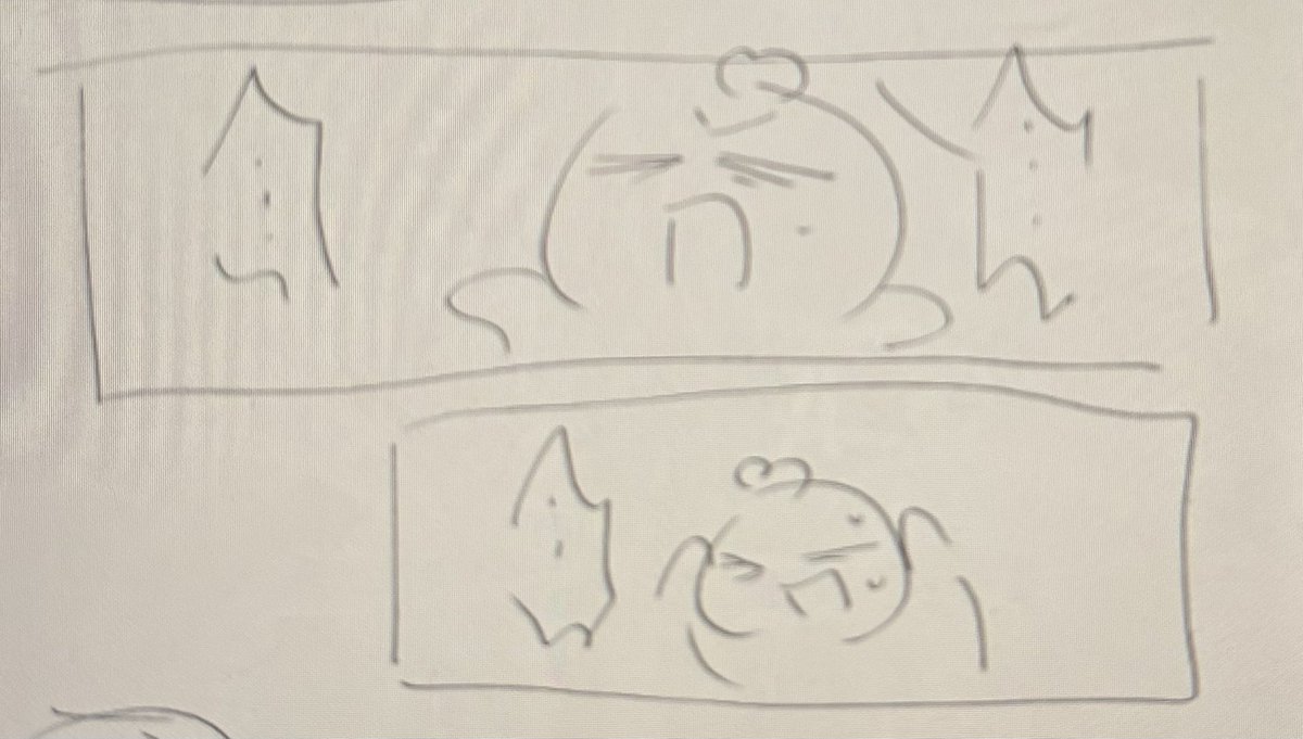 monakinging's tweet image. よっちのネーム、下書きが一番かわいい説