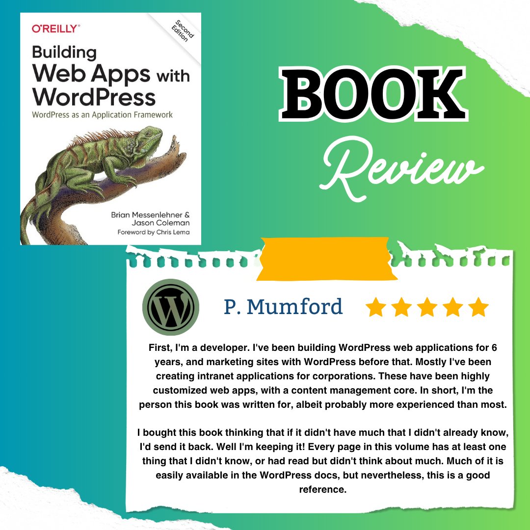 BWAwWP's tweet image. Think WordPress is just for blogs? 📘 Think again. Building Web Apps with WordPress helps you build scalable, app-level projects with WP.