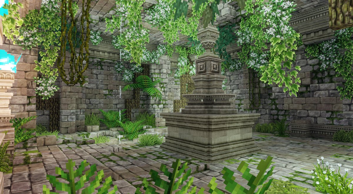 sesese_mc's tweet image. ジャングル遺跡🌴

#Minecraft #MiniaTuria #ネロと旅人