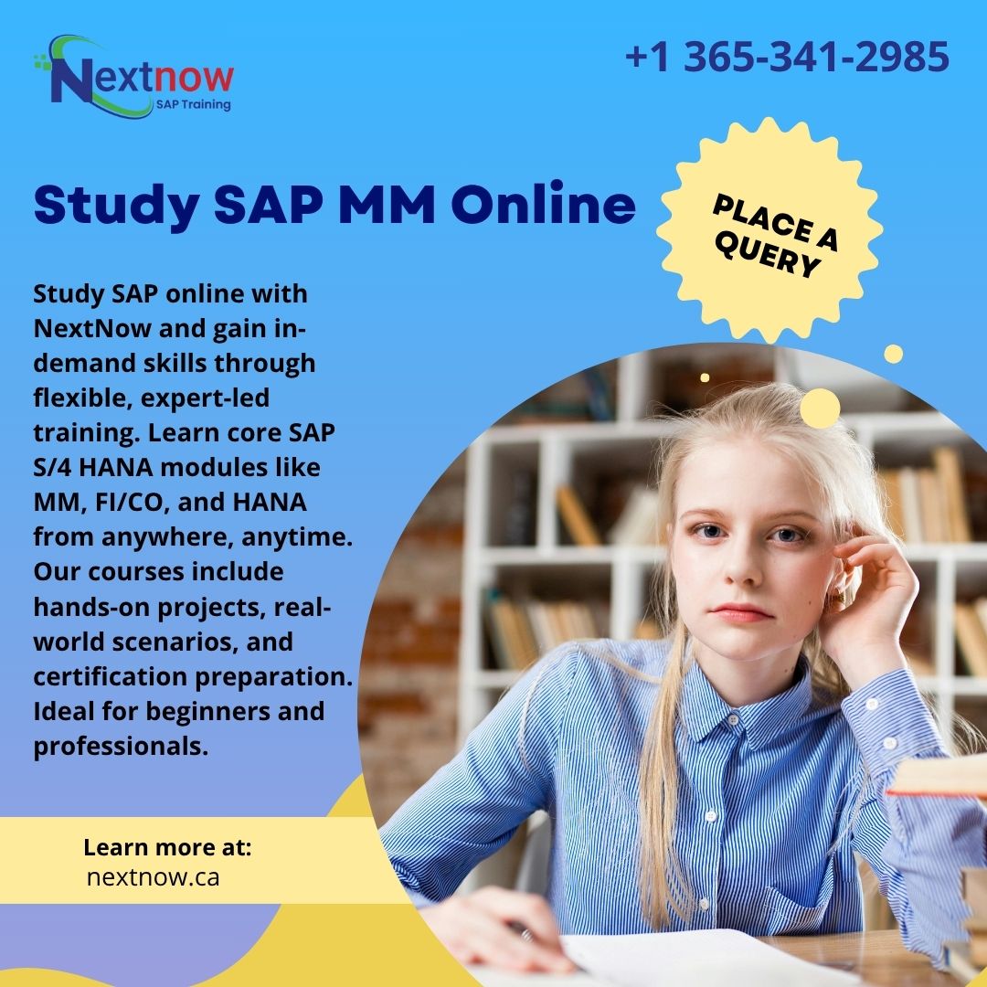 nextnowca's tweet image. Study SAP MM online with expert guidance, hands-on training, and flexible access at NextNow 🚀

🌏 nextnow.ca
Start your SAP career now! 🔥
📱 +1 365-341-2985
📧 admin@nextnow.ca

#studySAP
#studysaponline
#onlinesapcourse
#SAPhanatrainingonline
#hanatrainingonline