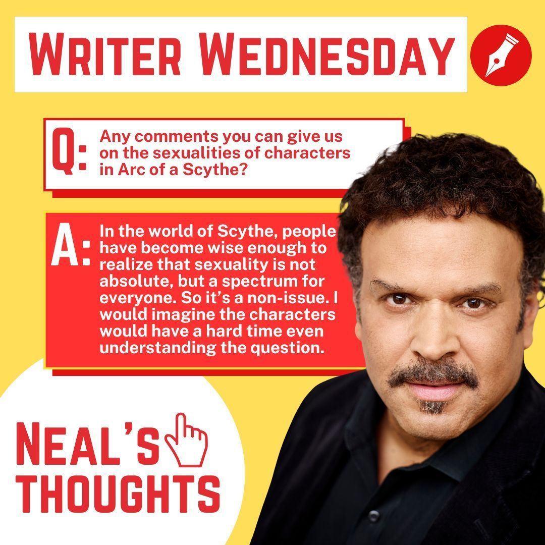 NealShusterman's tweet image. In revisiting the Arc of a Scythe world for the prequel, I'm reminded of some common questions I get from readers. On that note, I can't wait for you to meet Scythe Cleopatra!
#writerwednesday #arcofascythe #scythe #scythebook