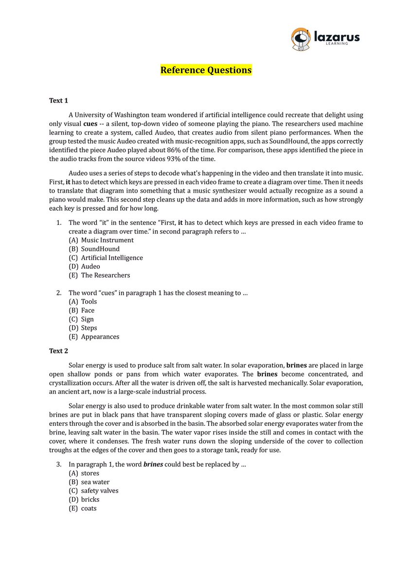 studywithbloom's tweet image. ⋆˚꩜｡LATSOL TKA BAHASA INGGRIS
✮ materi | bagian 2 |

📚 SOAL: REFERENCE
#studywithbloom jejak💌

#studytwt #snbt2026 #tka #AMBISVERSE