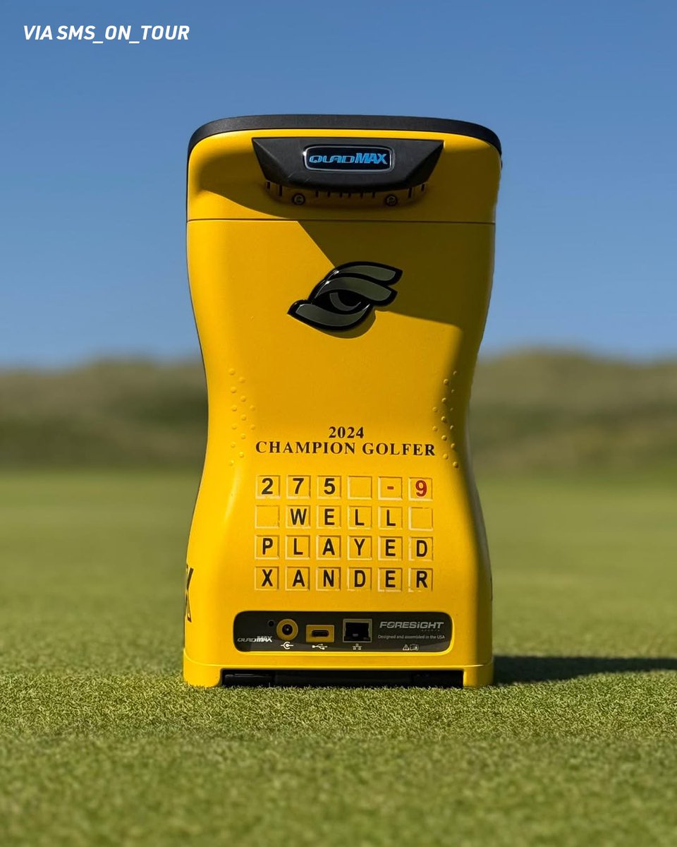 Fully_Equipped's tweet image. Xander Schauffele was gifted a custom launch monitor from @foresightsports to celebrate his 2024 win at Royal Troon.
(via @sms_on_tour // IG)