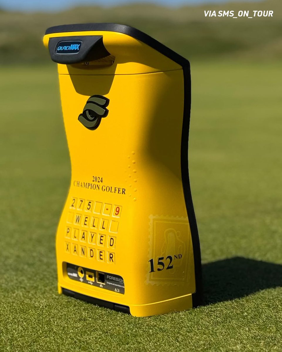 Fully_Equipped's tweet image. Xander Schauffele was gifted a custom launch monitor from @foresightsports to celebrate his 2024 win at Royal Troon.
(via @sms_on_tour // IG)
