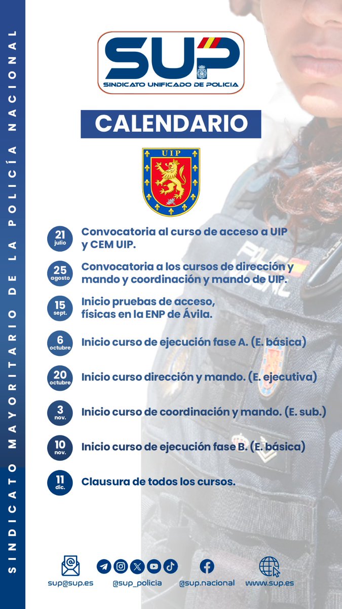 sup_formacion's tweet image. 🚨Fechas pruebas UIP 🚨
Calendario de pruebas de acceso y fechas de inicio de los cursos de ejecución (dos tandas), dirección y coordinación.
¡Prepárate con los mejores!
#SUPLíderEnFormación
Aún estas a tiempo ⤵️
supformacion.es/curso-de-prepa…