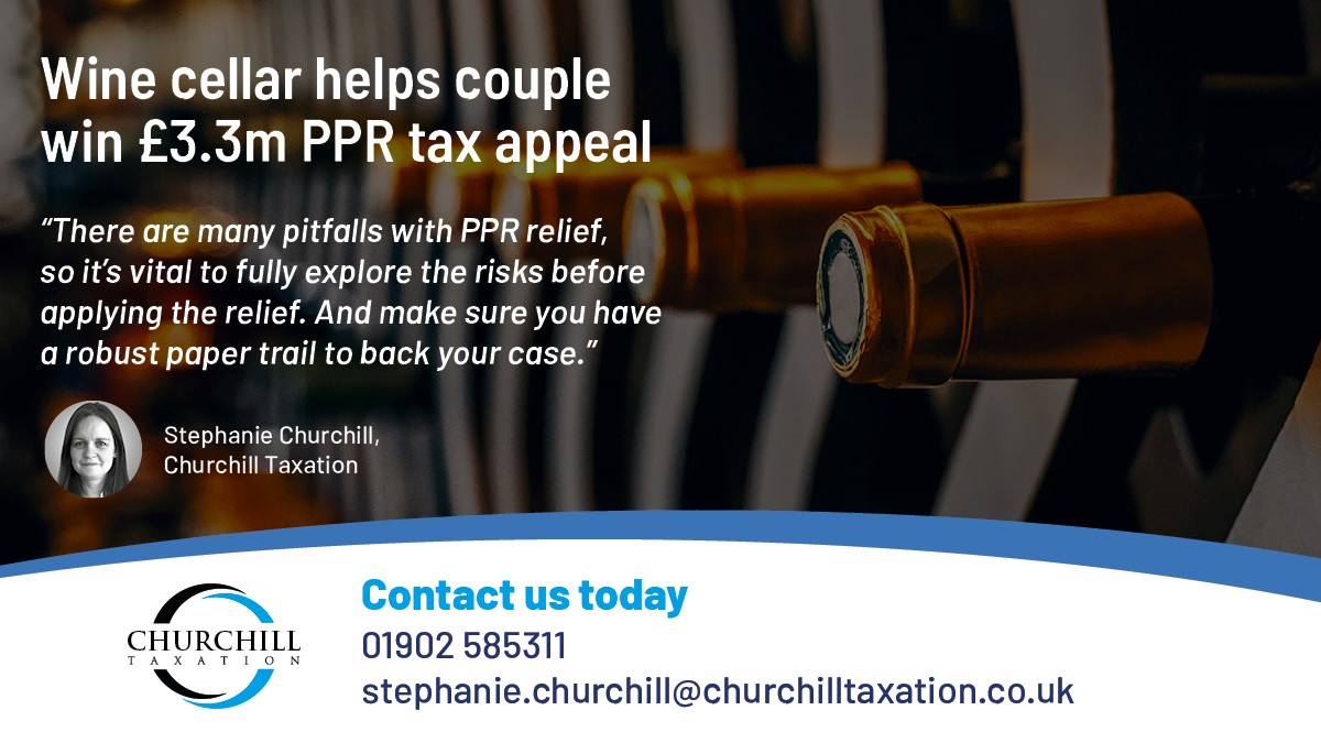 This case highlights the importance of being able to show personalisation of a property when claiming principal private residence (PPR) relief.

churchilltaxation.co.uk/wine-cellar-he…

#Homeowners #HMRC #UKTax