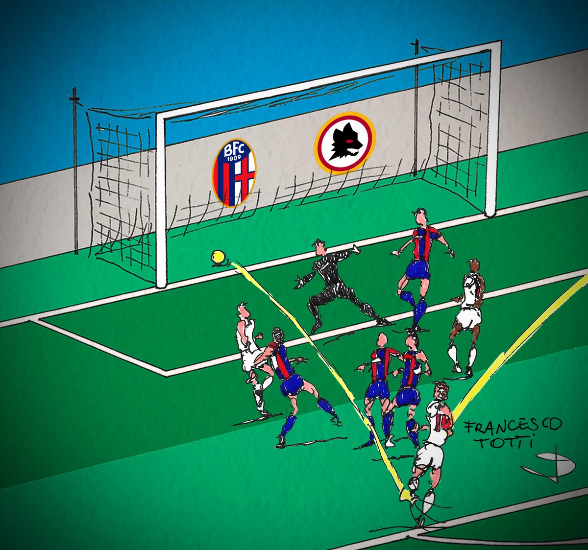 Luciano (@lascorza) on Twitter photo Continuiamo con l'#AmarcordGiallorosso, su gentile richiesta di <a href="/accabadore/">Accabadore</a> , con un gol spettacolare indovinate di chi?
Proprio lui! avrebbe detto <a href="/RealPiccinini/">Sandro Piccinini</a> :
Sua Maestá Francesco <a href="/Totti/">Francesco Totti</a>
2003-11-23 Bologna - <a href="/OfficialASRoma/">AS Roma</a>
16' #Totti Continuiamo con l'#AmarcordGiallorosso, su gentile richiesta di <a href="/accabadore/">Accabadore</a> , con un gol spettacolare indovinate di chi?
Proprio lui! avrebbe detto <a href="/RealPiccinini/">Sandro Piccinini</a> :
Sua Maestá Francesco <a href="/Totti/">Francesco Totti</a>
2003-11-23 Bologna - <a href="/OfficialASRoma/">AS Roma</a>
16' #Totti