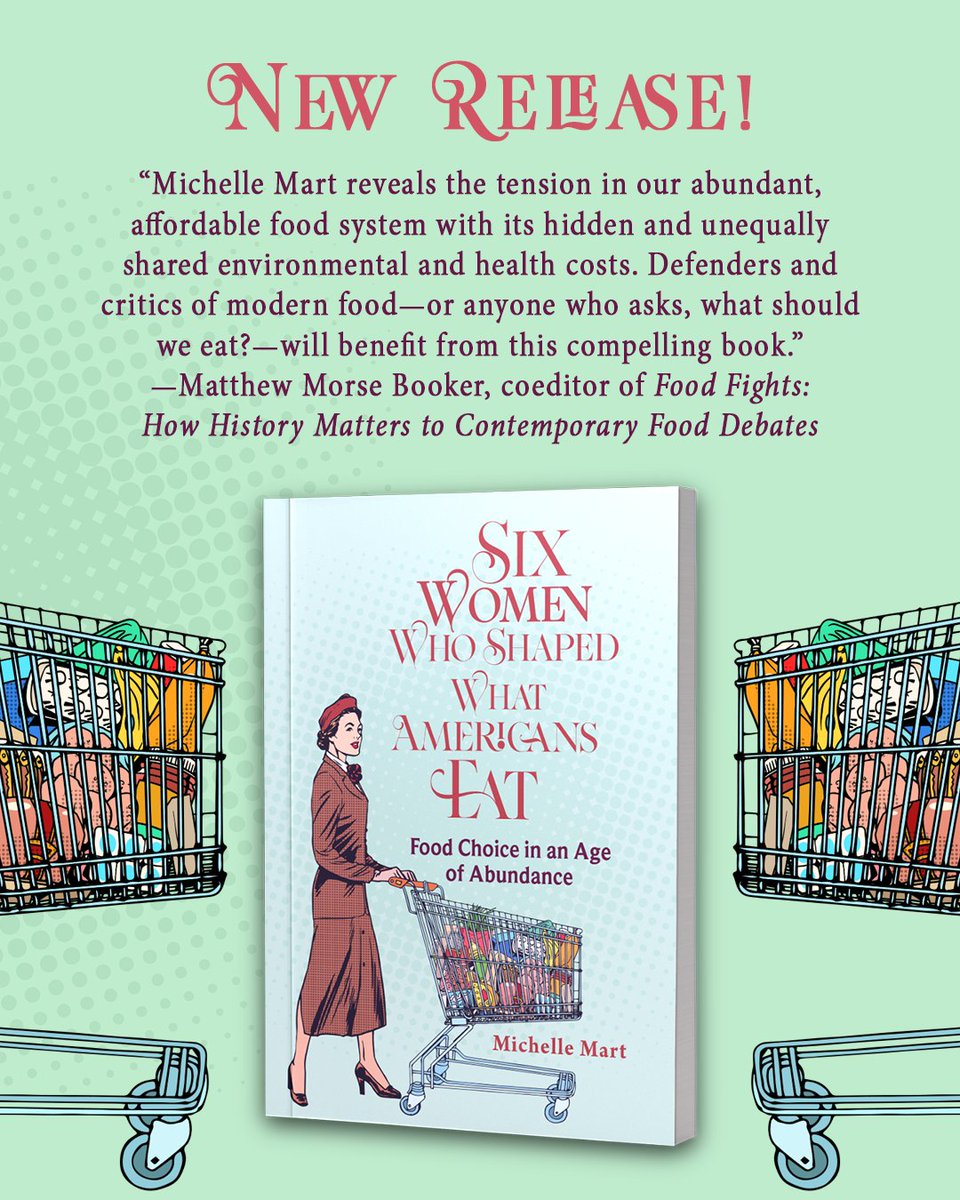 UnivofALPress's tweet image. From nutrition science to food justice, Michelle Mart’s Six Women Who Shaped What Americans Eat uncovers the stories behind the women who reshaped America’s food culture. A must-read for food lovers, activists & history buffs. 🍽️📕tinyurl.com/mrxkz7pb
#FoodHistory #NewBook