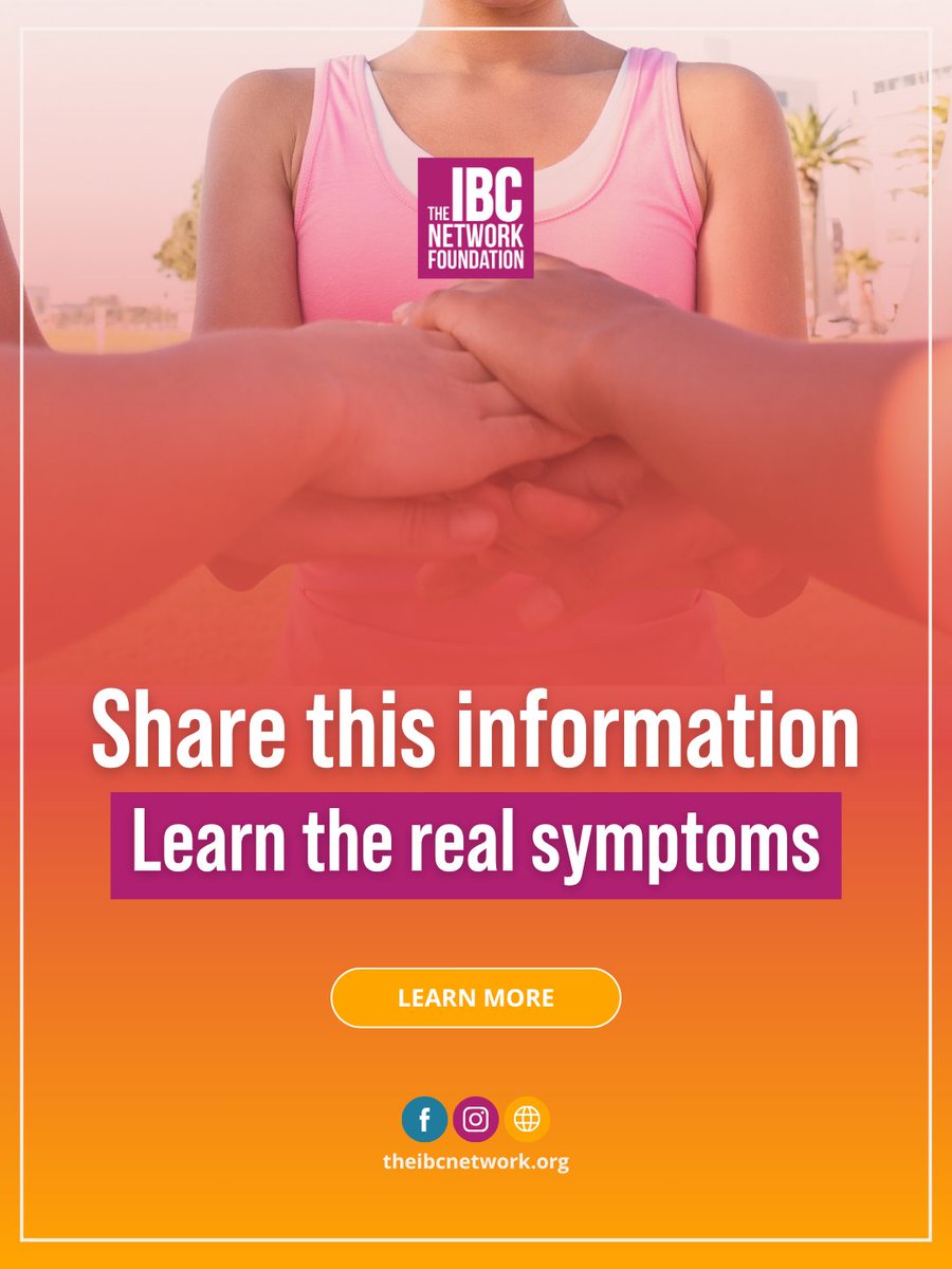 TalkIBC's tweet image. When we confront misinformation, we get patients the care they need faster.
Share this and help us fund education that saves lives. Learn more at theibcnetwork.org/symptoms
#inflammatorybreastcancer #ibc #nolumpstillcancer #breastcancer #talkibc #repibc #representibc