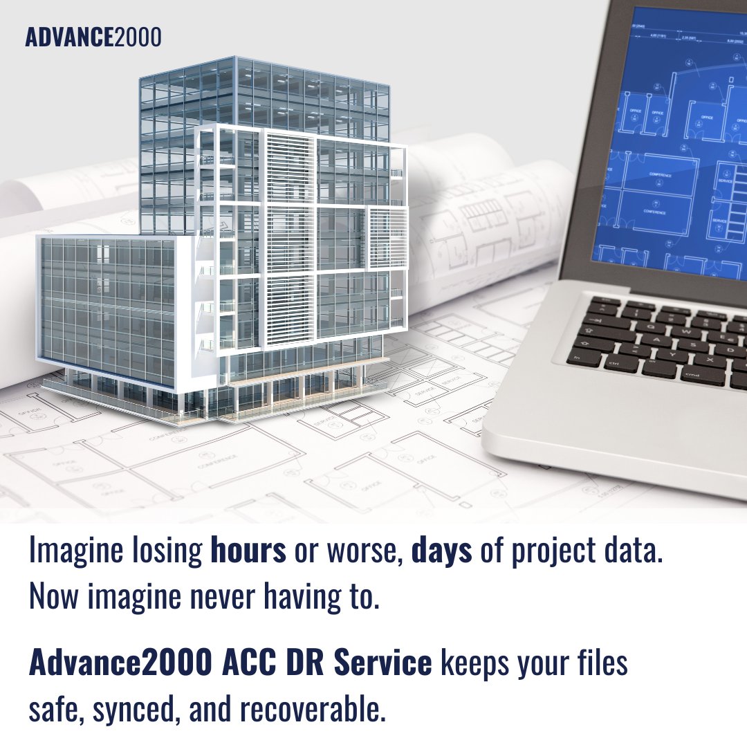 Built specifically for Autodesk Construction Cloud, Advance2000 ACC DR Service ensures your files are:
•Automatically backed up
•Recovered in minutes
•Always under your control

Ready to safeguard your projects? advance2000.com/services/it-se…

#Advance2000 #AECIndustry #Autodesk