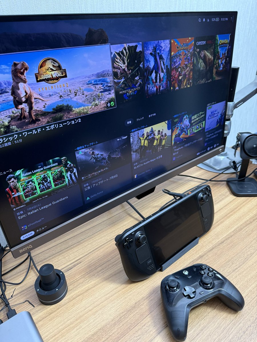 #PR #GR10

動画で紹介したBenQ -GR10

スタンド付きでSteam Deckがジャストフィット。

この手のドッキングステーションとしては、お高めだけど、モバイルゲーミングPCユーザーなら選択肢としてありだと思う。