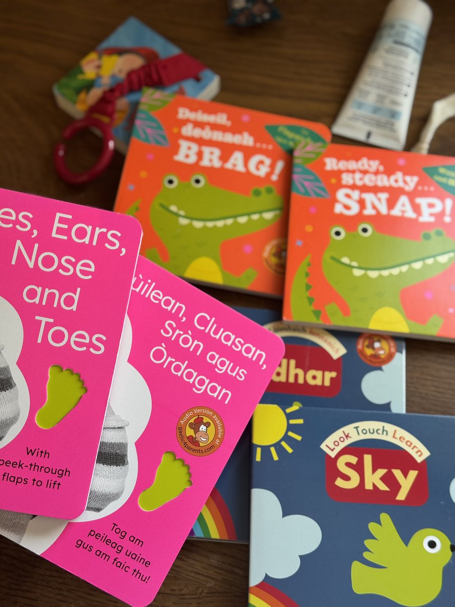 Very sweet, our local council health officer gave us some books for the baby during her checkout - one set in English, the other Gaelic! Great idea.
