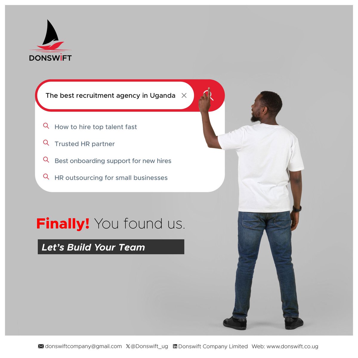 Donswift_ug's tweet image. Tired of wasting time on the wrong hires?
#DonSwift connects you to qualified talent fast
From first interview to smooth onboarding, we’ve got your back.
Focus on your business. We’ll handle the people.
#DonSwift #HRUganda