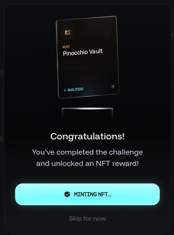 Just completed the Pinocchio Vault challenge on <a href="/blueshift_gg/">blueshift</a>

If you're looking to level up your Solana skills, this is a great place to start.
 learn.blueshift.gg/en/challenges/…

Make the shift. Build something real on Solana.
