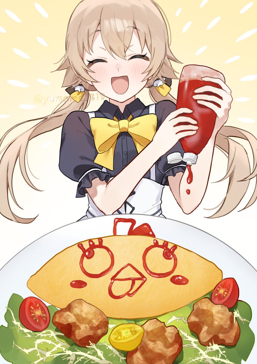 yumeme_818's tweet image. 特製ペロロ様オムライスをどうぞ！
#ブルアカ