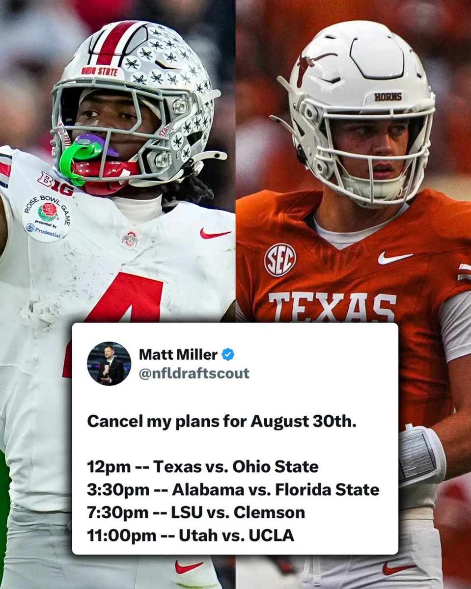 Week 1 cannot come soon enough. 🙏🏼

Tweet: <a href="/nfldraftscout/">Matt Miller</a>