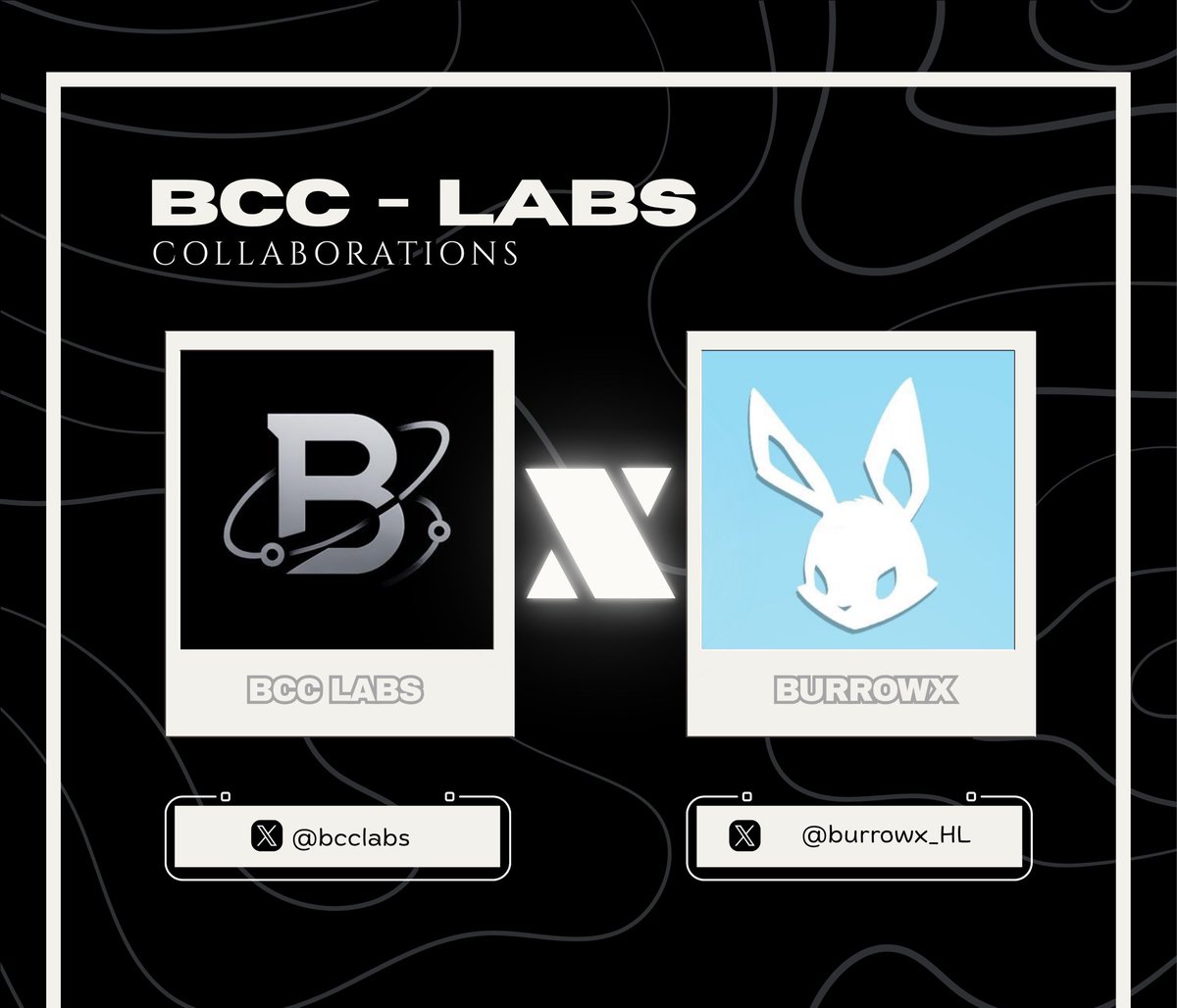 bcclabs's tweet image. Pleased to announce our collaboration with @BurrowX_HL
BurrowX is the first rabbit themed Nft collection incorporated deeply into the hyperliquid ecosystem and launching with amazing perks for holders.