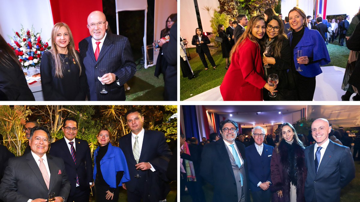 FrancePerou's tweet photo. Autoridades de alto nivel, representantes del cuerpo diplomático, militares, empresarios, intelectuales, académicos, artistas, periodistas y miembros de la sociedad civil acudieron a la ceremonia organizada en la Residencia de Francia en Lima para celebrar el #14Juillet  2/4 https://t.co/pgzVNjiDVT