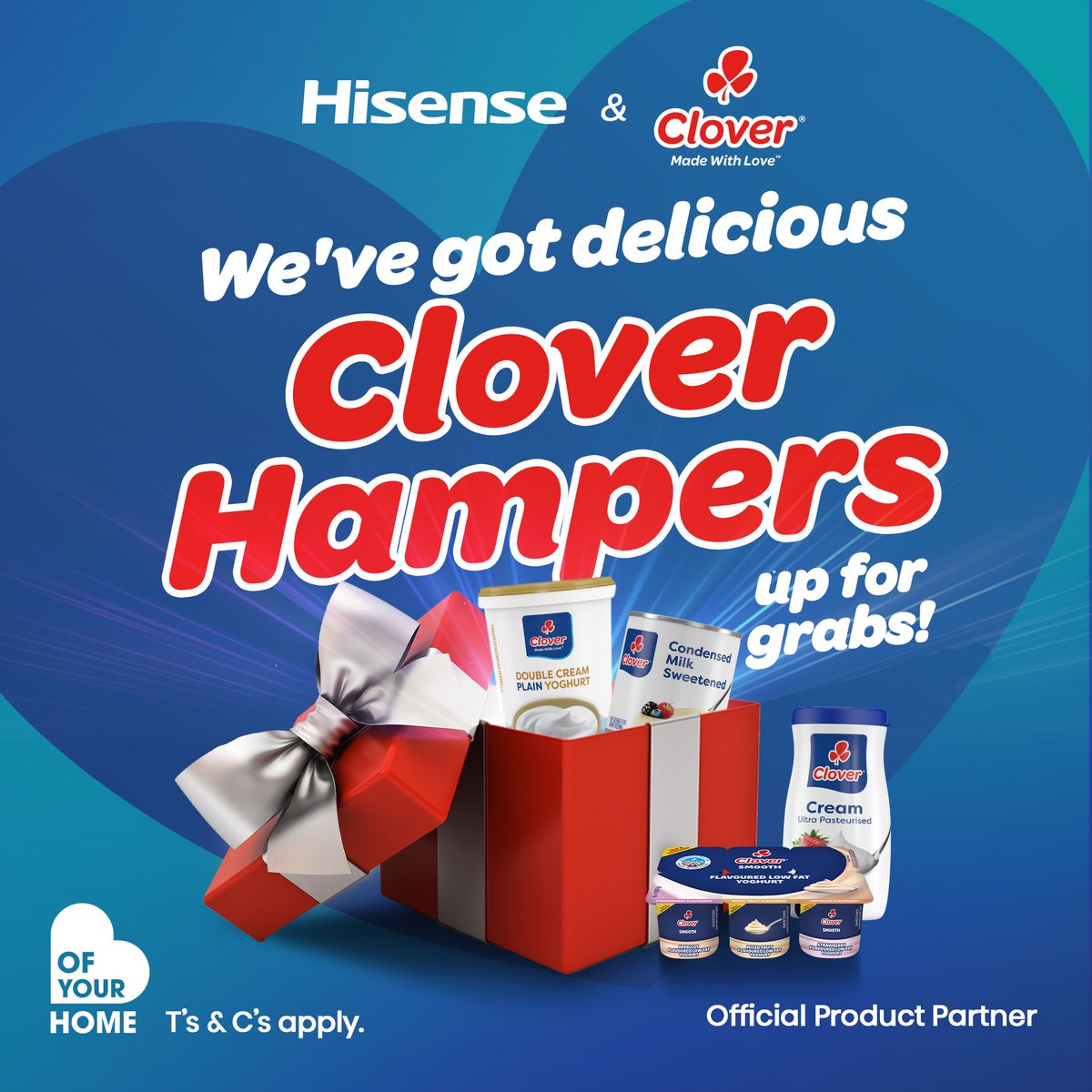 🍿 Snack. Sizzle. WIN with Hisense &amp; Clover! 🔥

Got a craving for melty, toasty, creamy goodness?
Buy any Hisense cooking appliance — air fryer, microwave, or oven — and you could WIN a Clover snack hamper loaded with your faves! 🎉

Think:
🥭 Chilled Tropika vibes
🧀 Cheesy