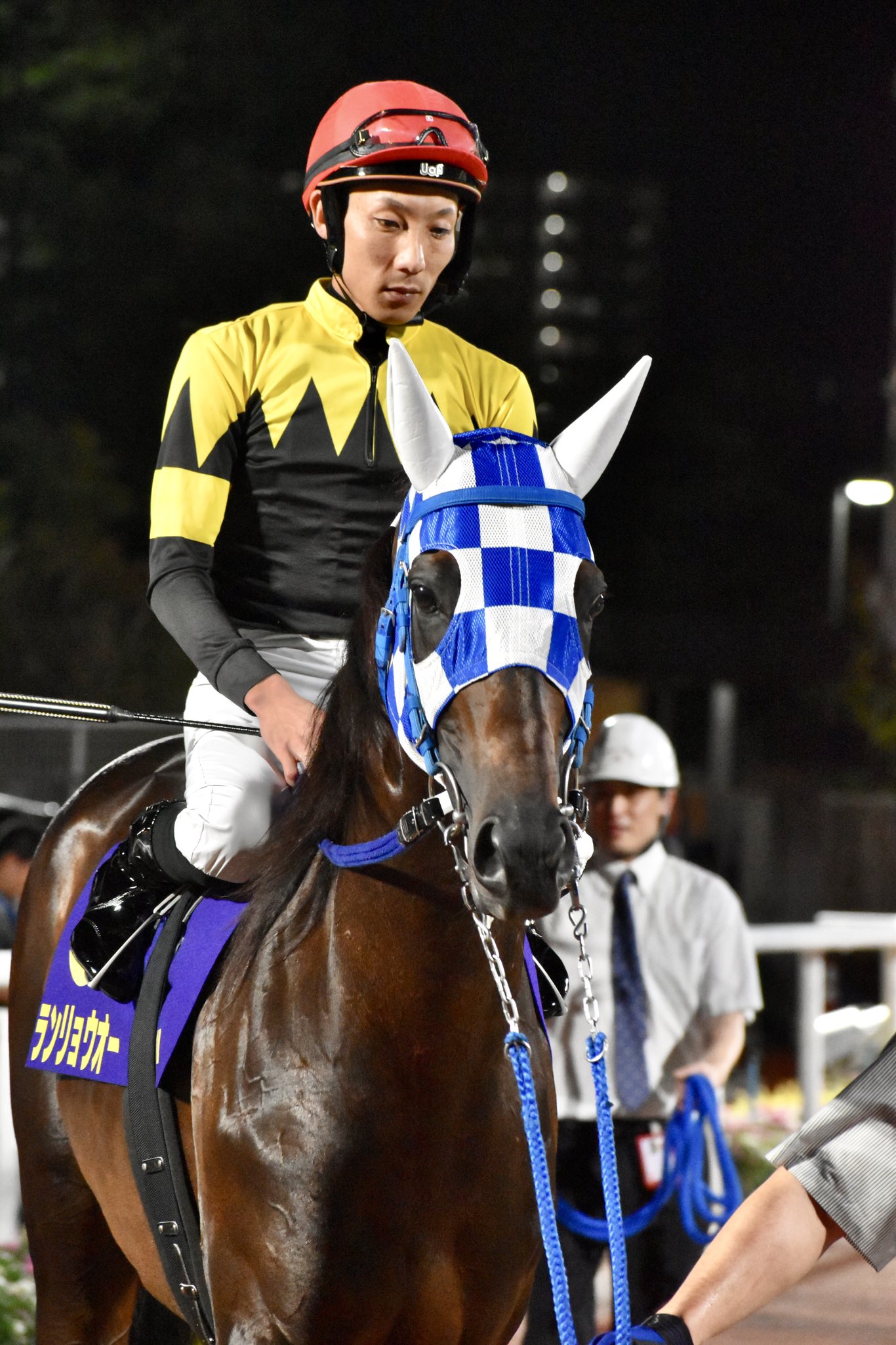 優勝ジョッキーサイン入り　本橋騎手　重賞レプリカゼッケン　ランリョウオー 優勝ジョッキーサイン入り 本橋騎手 重賞レプリカゼッケン
