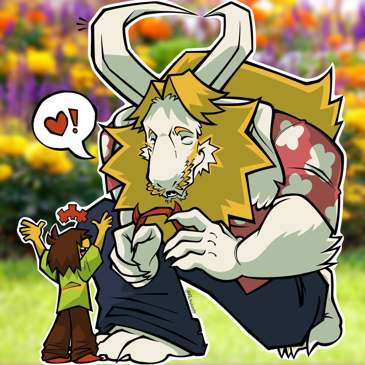 packster05's tweet image. They really wanted horns, so Asgore being the good dad that he is 🥹🥹🥹
c0mm for Hectario on insta