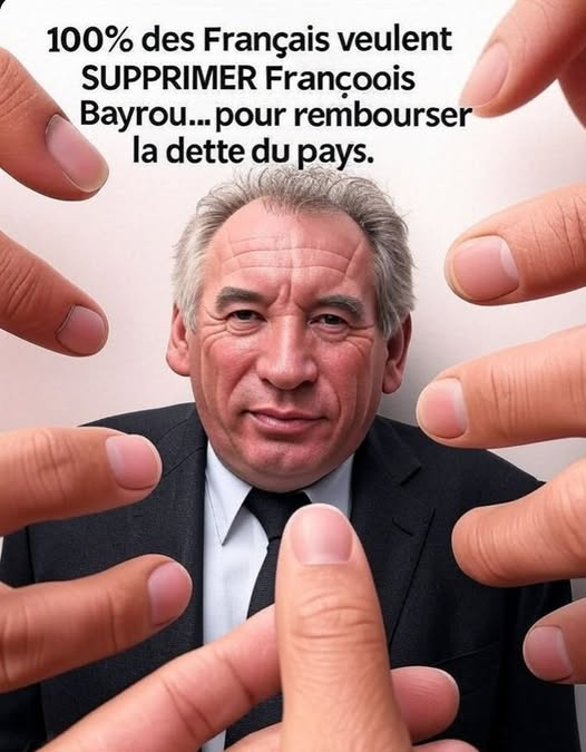 vYdiearl's tweet image. 🇫🇷❌ FLASH – Selon un sondage, 100% des français souhaitent SUPPRIMER François Bayrou pour rembourser la dette du pays.