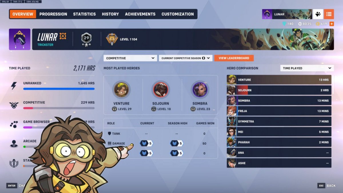 Lunartic44's tweet photo. Crawled my way from plat to diamond solo.
#venture #ventureoverwatch #venturemain https://t.co/NAL5D3Du2a