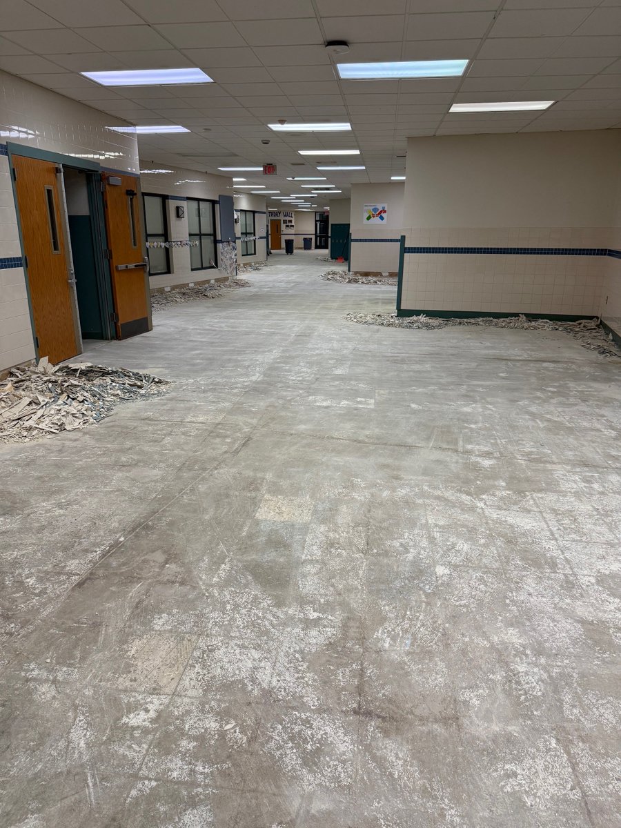 Week 3 Updates:

Work is progressing nicely inside the building. This week, developments include:

B2 Commons: New carpeting has been successfully installed, giving the space a refreshed look.

Front Foyer &amp; Cafeteria Hallway: Floor tile removal is underway!