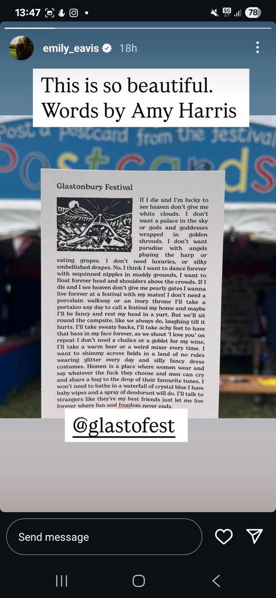 GlastoEddtheDuck ๐ฆ๐๐ฅ (@duckeddthe) on Twitter photo Love this share from <a href="/emilyeavis/">Emily Eavis</a> words from <a href="/AmyHarris/">AmyHarris</a> โค๏ธ beautifully sums up what we all think ๐ฅ๐ <a href="/AnimalGlasto/">GlastoAnimal</a> #glastoforever Love this share from <a href="/emilyeavis/">Emily Eavis</a> words from <a href="/AmyHarris/">AmyHarris</a> โค๏ธ beautifully sums up what we all think ๐ฅ๐ <a href="/AnimalGlasto/">GlastoAnimal</a> #glastoforever