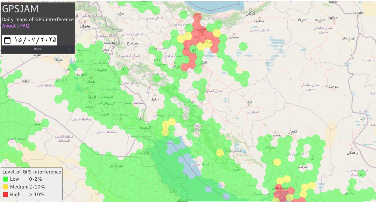 TheZoomit's tweet image. اختلال در سیگنالهای GPS در ایران به سطح «بحرانی» رسیده است.
براساس دادههای وبسایت تخصصی GPSJAM.org، تداخل سیگنال در مناطق وسیعی از کشور از جمله تهران، اصفهان و استانهای جنوبی به قدری شدید است که عملکرد سرویسهای مبتنی بر موقعیتیابی را کاملاً مختل کرده است.
این…