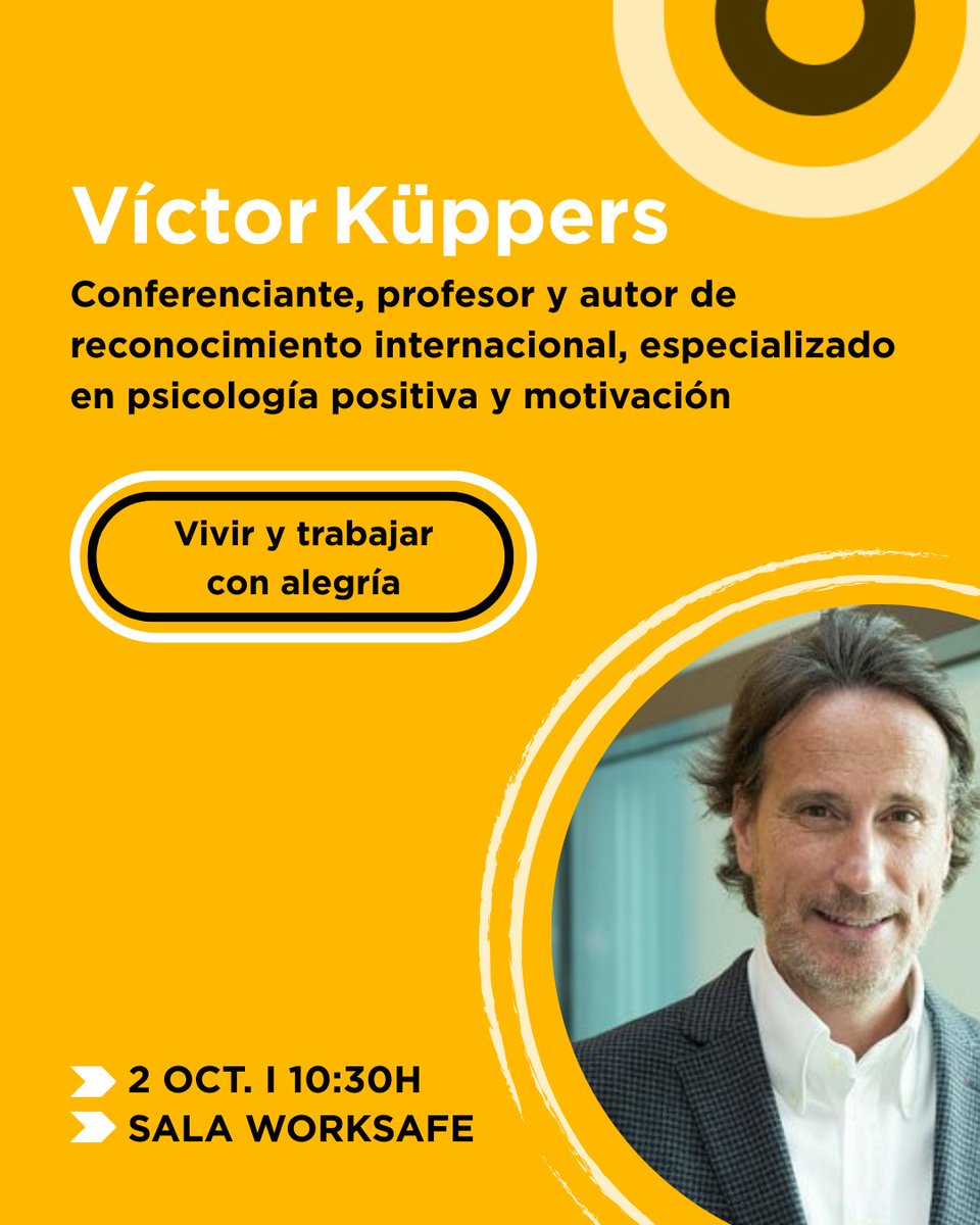 ¡Keynote speakers confirmados para Barcelona 2025!
🔐 Deepak Daswani en #AdvancedManufacturing: Ciberseguridad industrial (1 oct, 11:30h, Sala Advanced)
💡 Víctor Küppers en #WorkSafeBarcelona: Vivir y trabajar con alegría (2 oct, 10:30h, Sala WorkSafe)